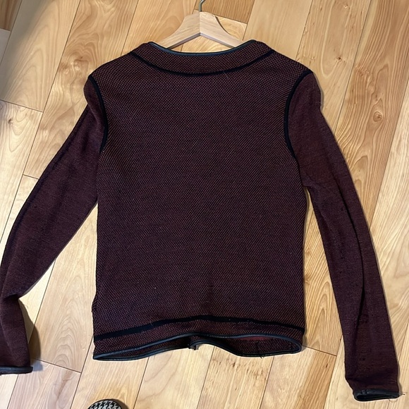 cyrillus burgundy cardigan - Picture 7 of 7
